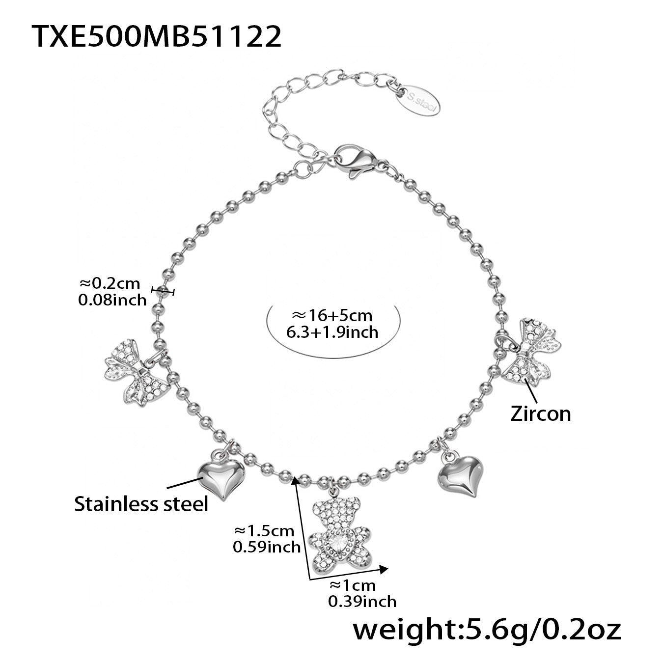 Adorable Bear Crystal Jewelry Sets