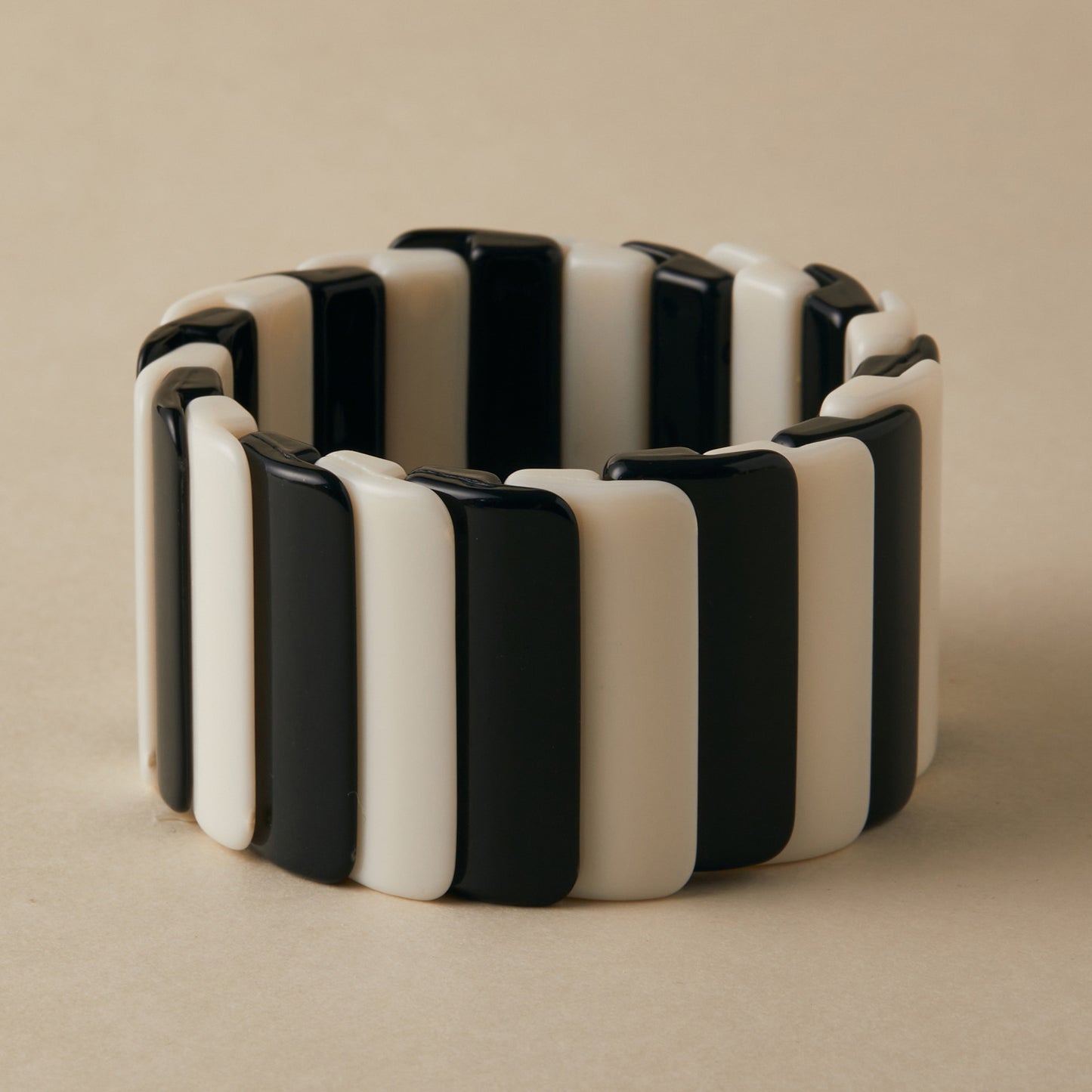 Chunky Resin & Gold Statement Stretch Bracelet