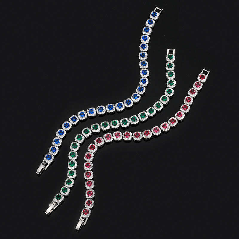 Luxurious Halo Gemstone Tennis Bracelet Collection