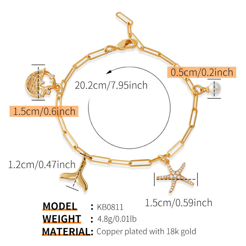 Elegantes Statement-Armband mit mehreren Anhängern 