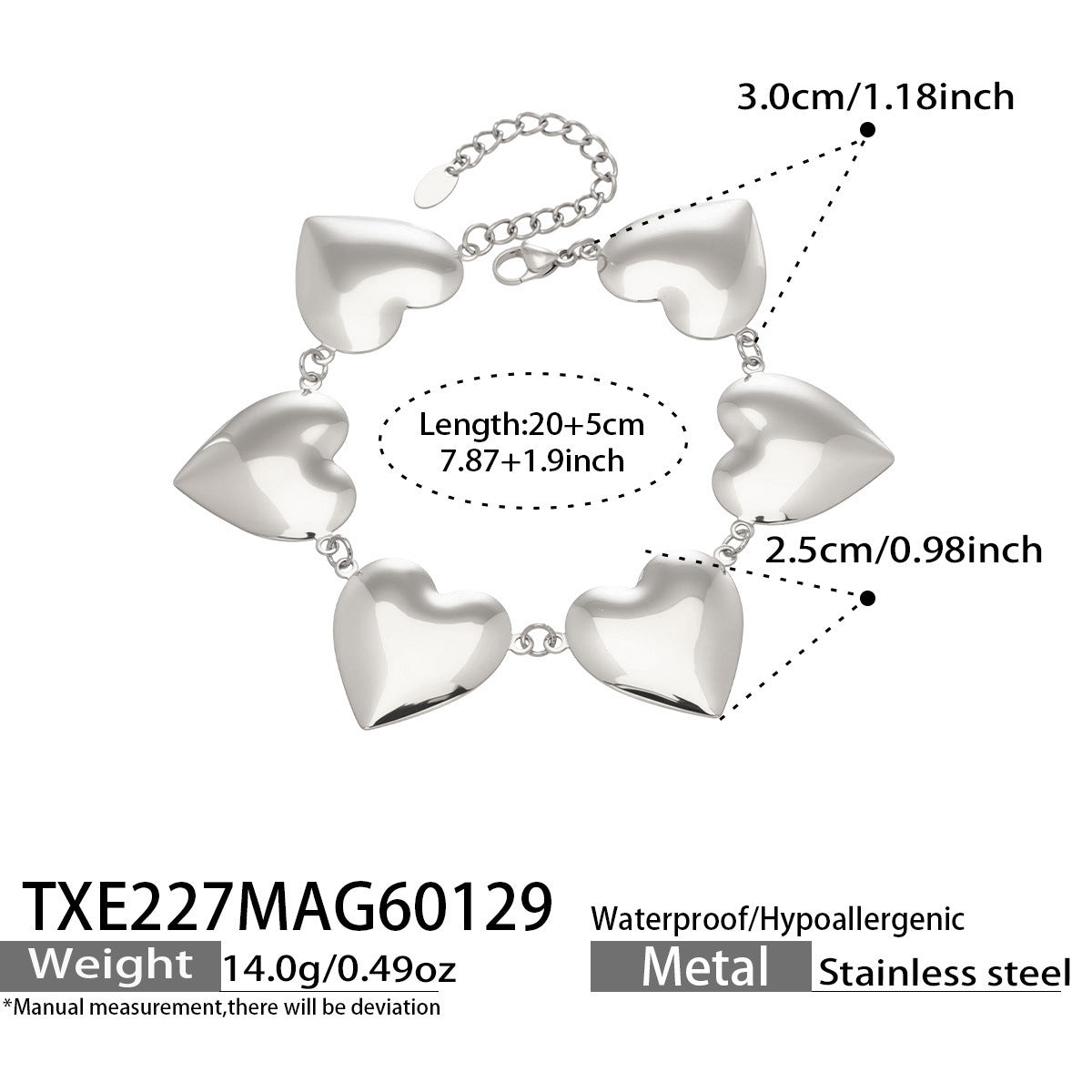 Bold Puffy Heart Statement Jewelry Sets