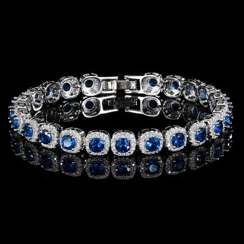 Luxurious Halo Gemstone Tennis Bracelet Collection