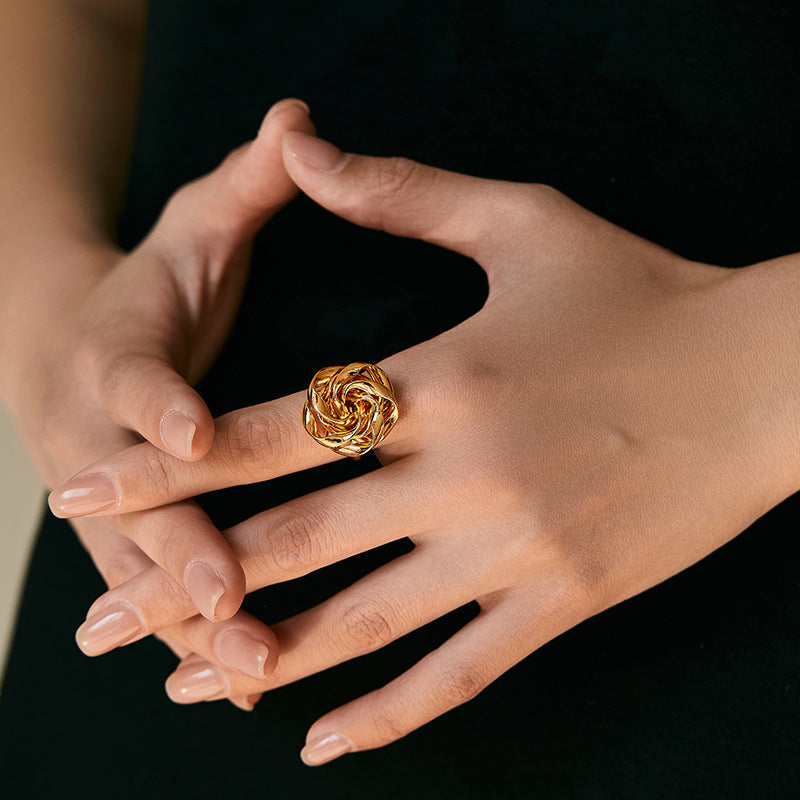 Sculptural 18K Gold Plated Rings Collection