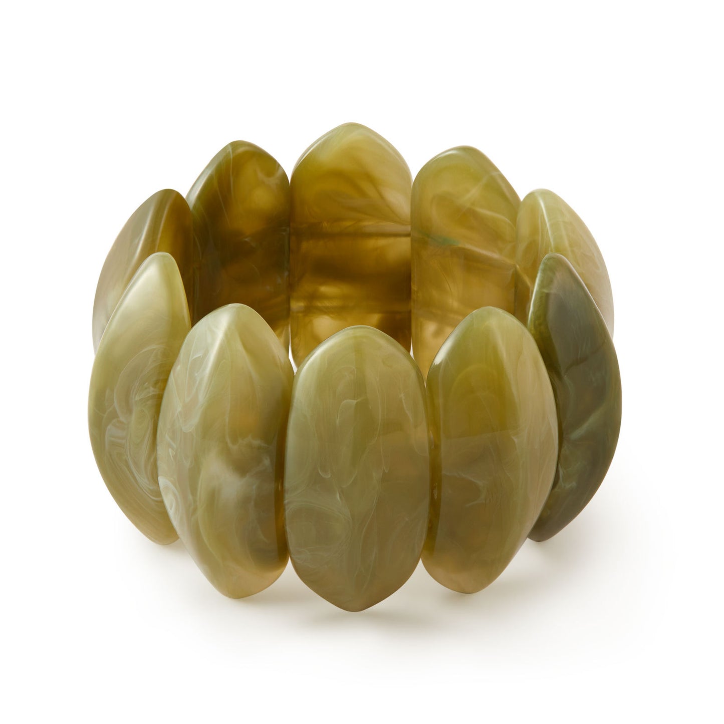 Bold Marbled Resin Chunky Link Bracelet