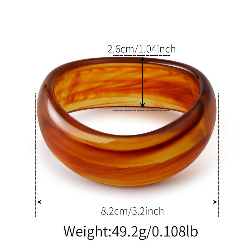 Irregular Resin Chunky Bangles Collection