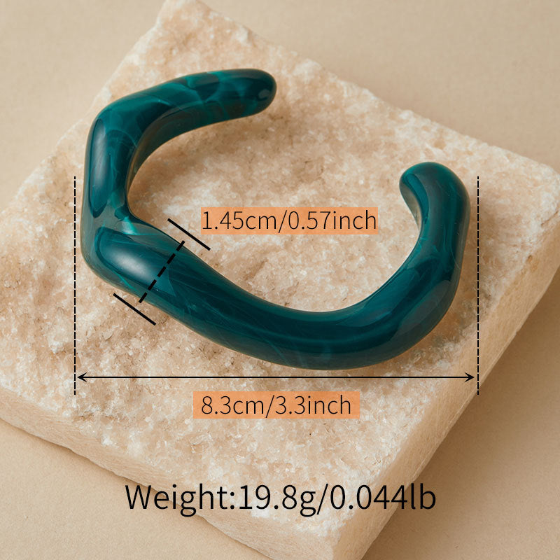 Artistic Wavy Resin Bangles Collection