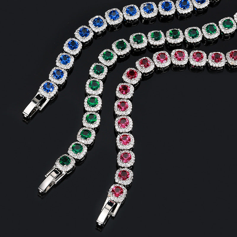 Luxurious Halo Gemstone Tennis Bracelet Collection