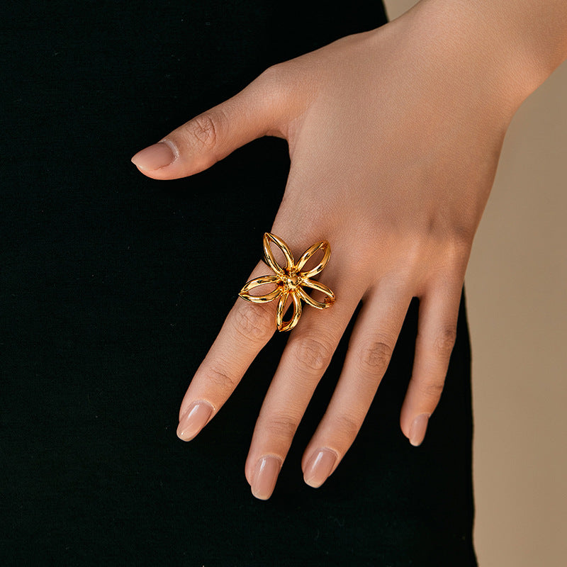 Sculptural 18K Gold Plated Rings Collection