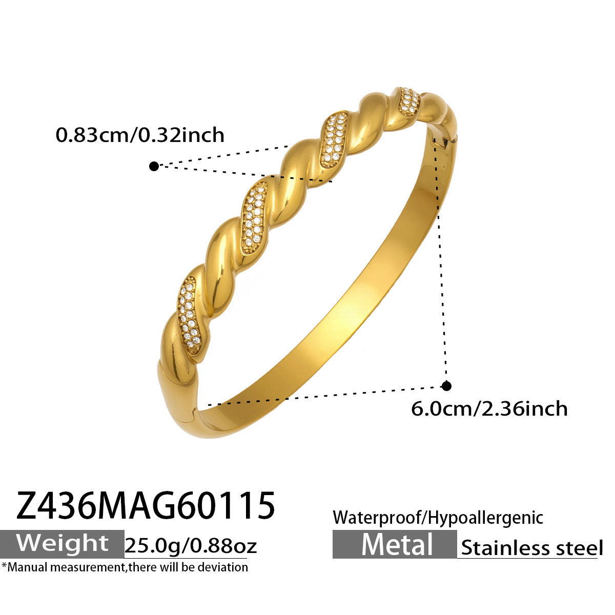 Textured Crystal Bangle Collection