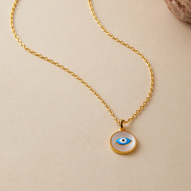 Halsketten mit dem bösen Blick aus Perlmutt 