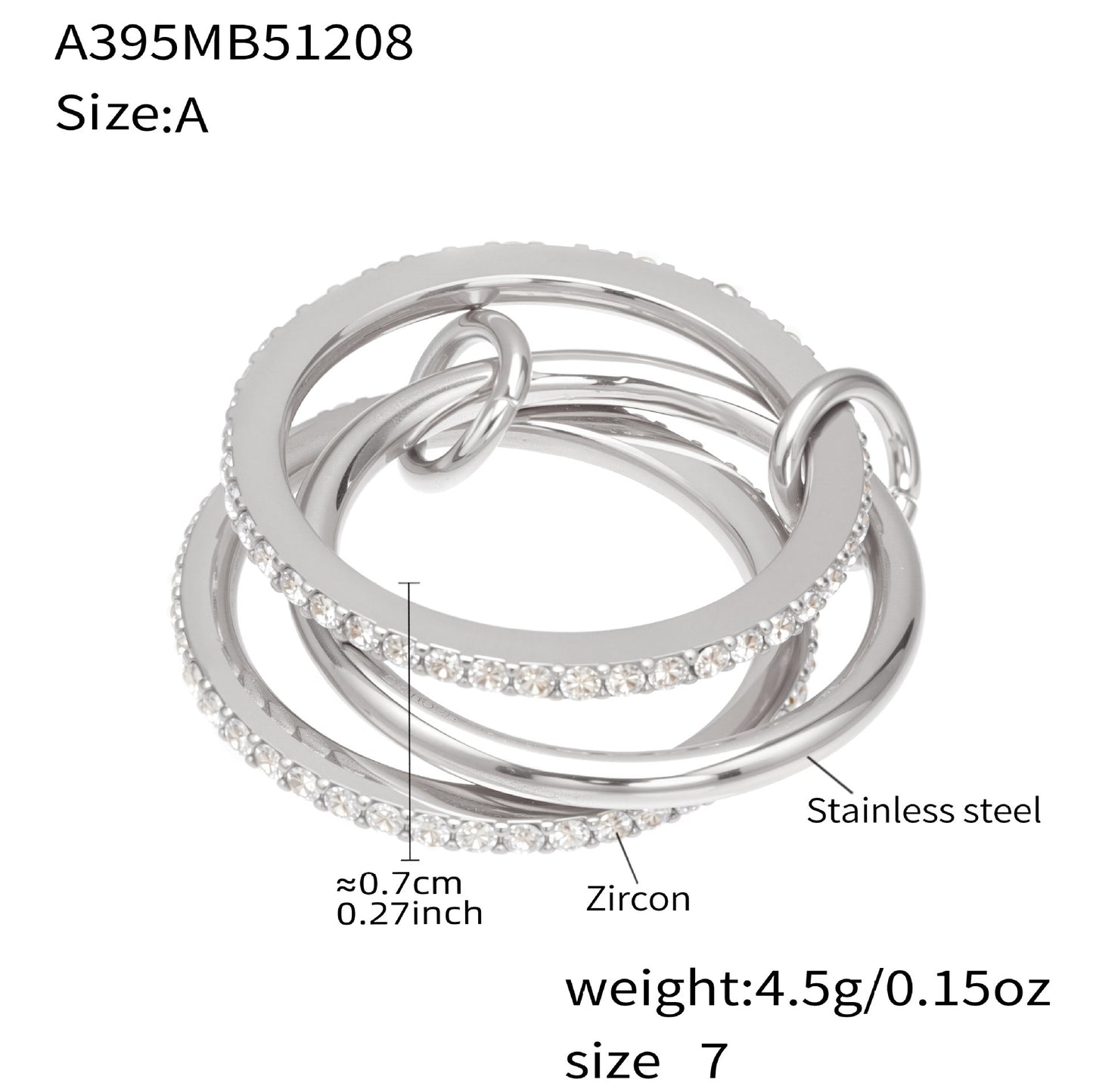Stacked Multi-Band Linked Rings