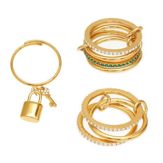 Anneaux empilés à plusieurs bandes liés 