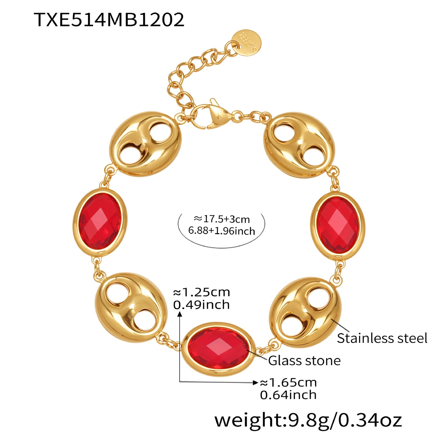 Elegant Pig Nose Glass Jewelry Set