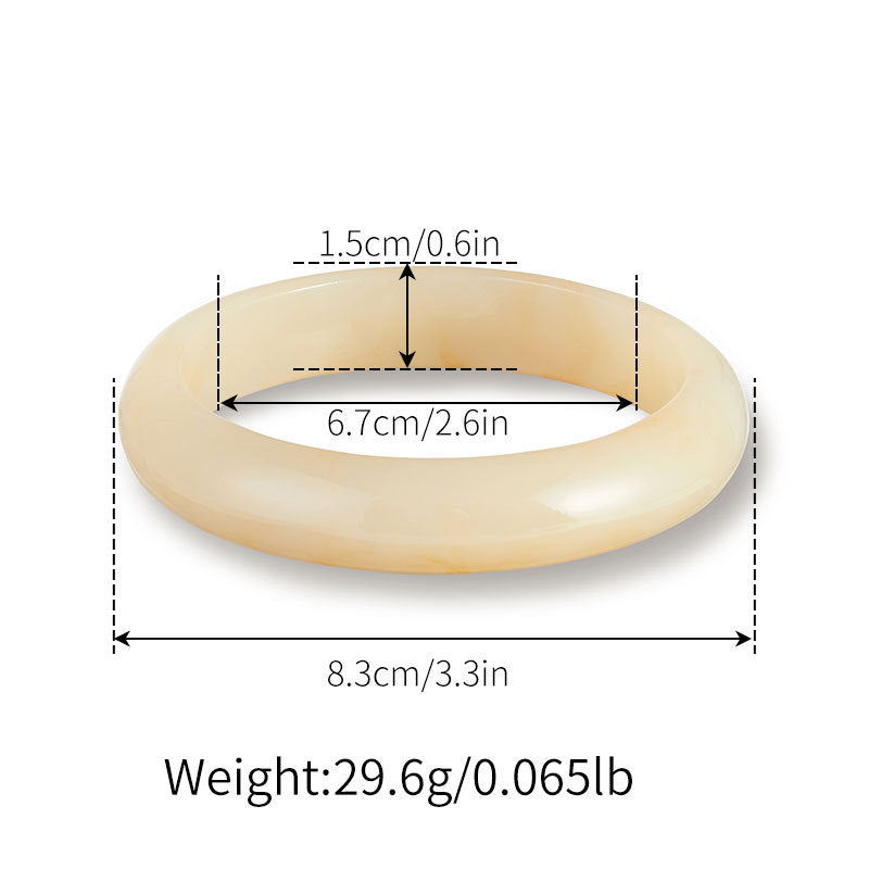 Glossy Amber Tortoise Stackable Resin Bangle