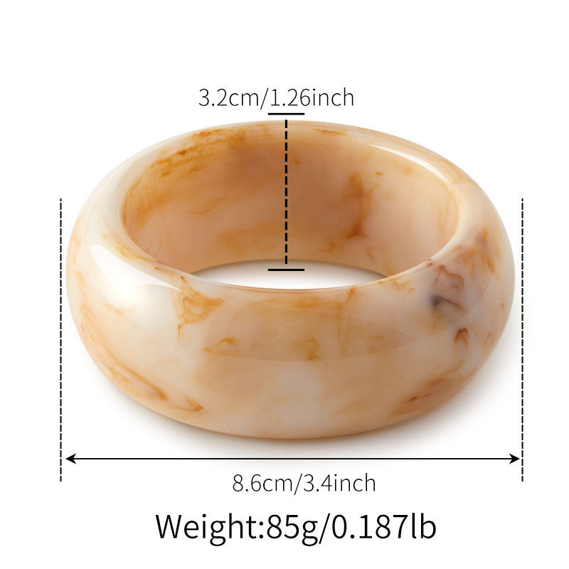 Irregular Resin Chunky Bangles Collection