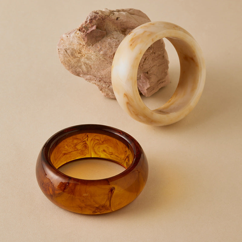 Irregular Resin Chunky Bangles Collection