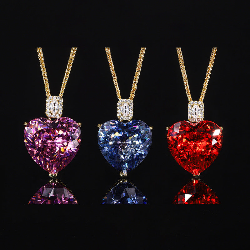 Timeless Romantic Heart Gemstone Necklace