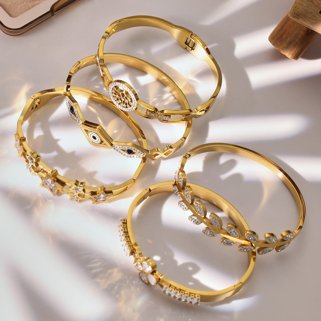 Crystal Symbolic Stackable Bangle Collection