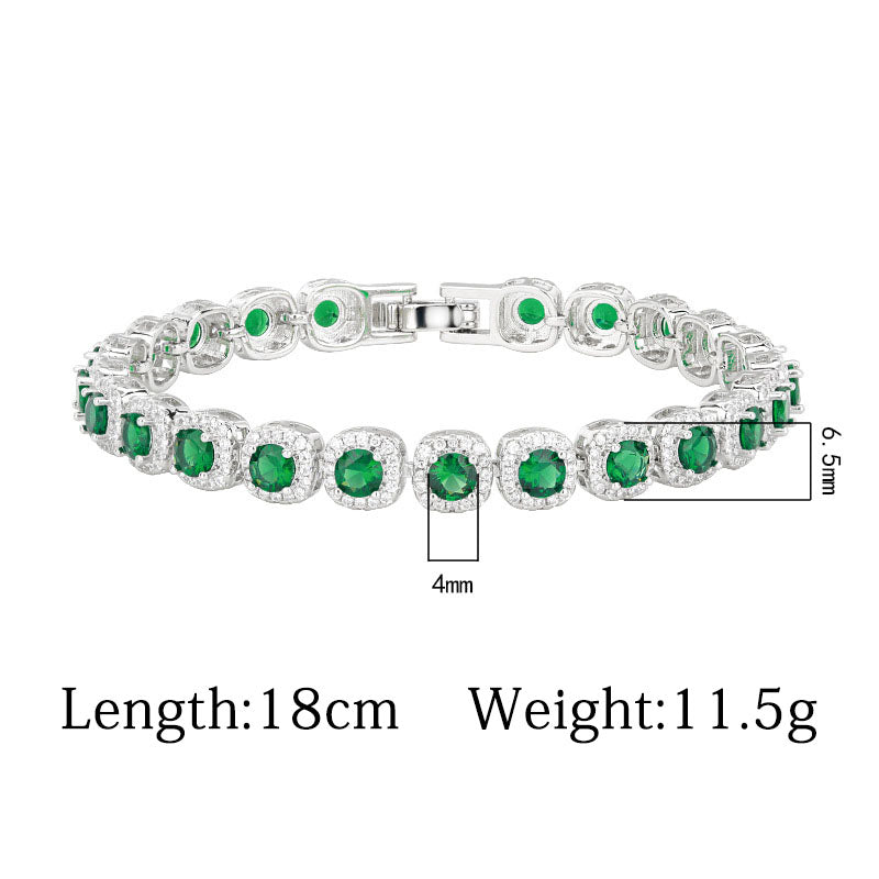 Luxurious Halo Gemstone Tennis Bracelet Collection