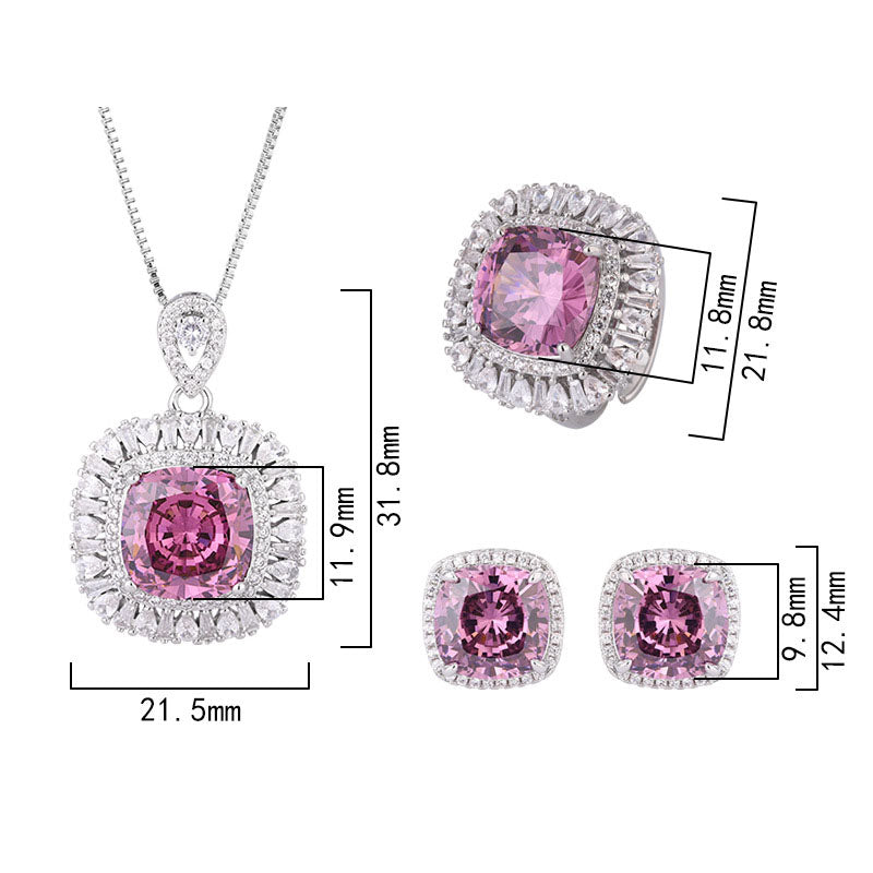 Royal Oval Halo Vibrant Crystal Set