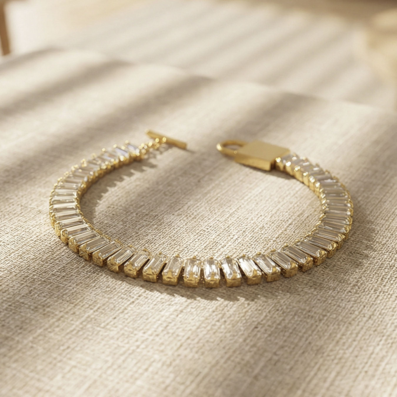 Luxurious Baguette Crystal Wrap Bracelet