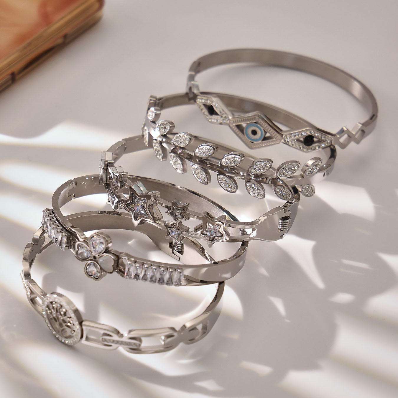 Crystal Symbolic Stackable Bangle Collection