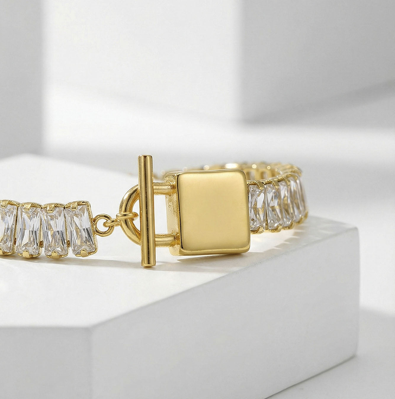 Luxurious Baguette Crystal Wrap Bracelet