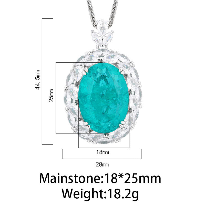 Majestic Vintage Oval Emerald Green Crystal Statement Necklace