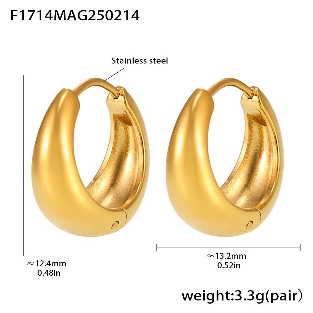 18K Gold Cute Titanium Ear Studs - Shuling Jewelry