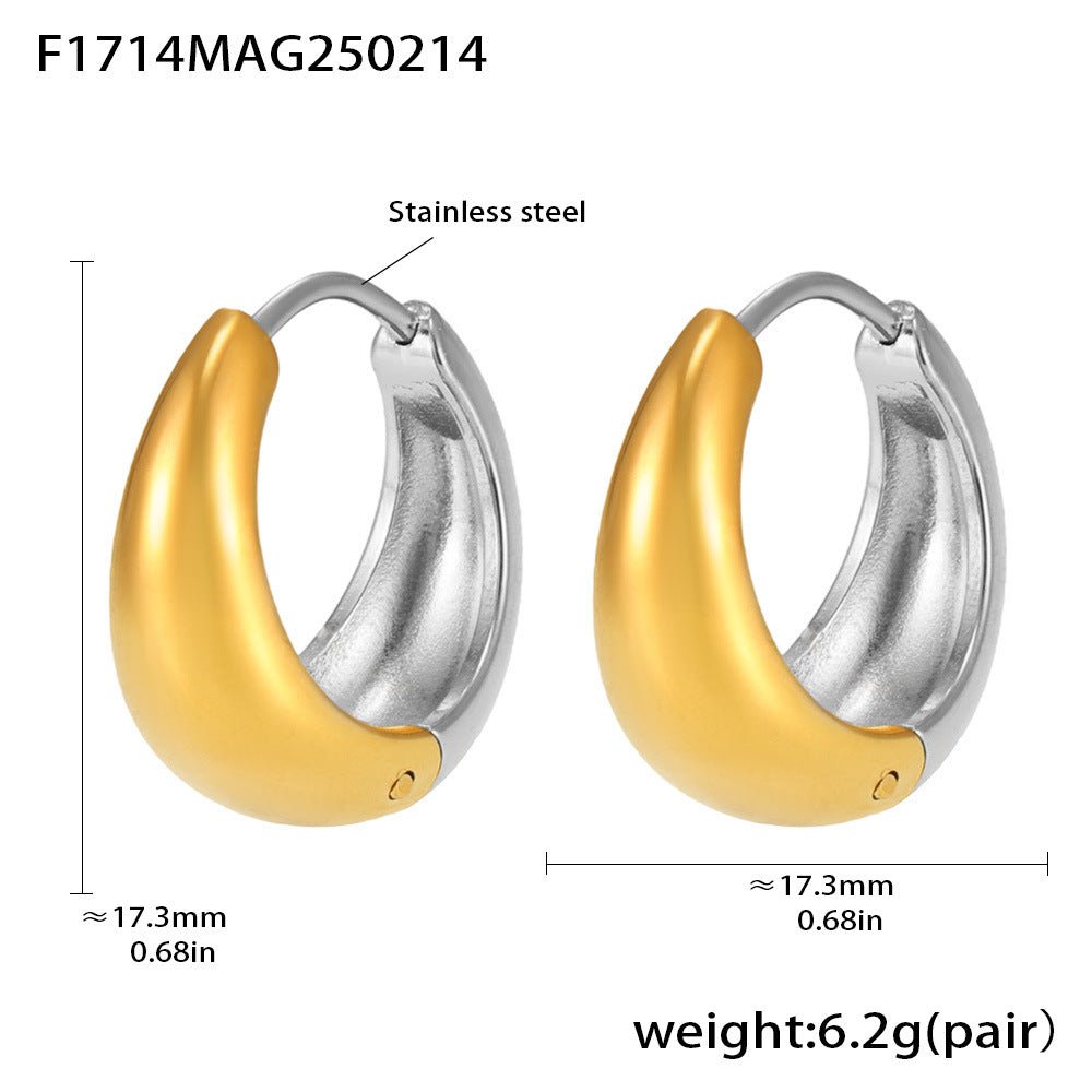 18K Gold Cute Titanium Ear Studs - Shuling Jewelry