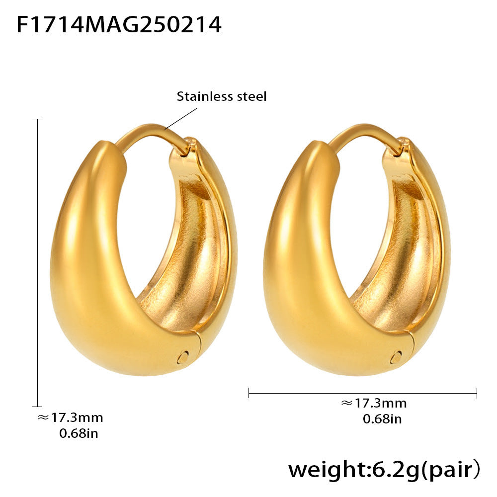 18K Gold Cute Titanium Ear Studs