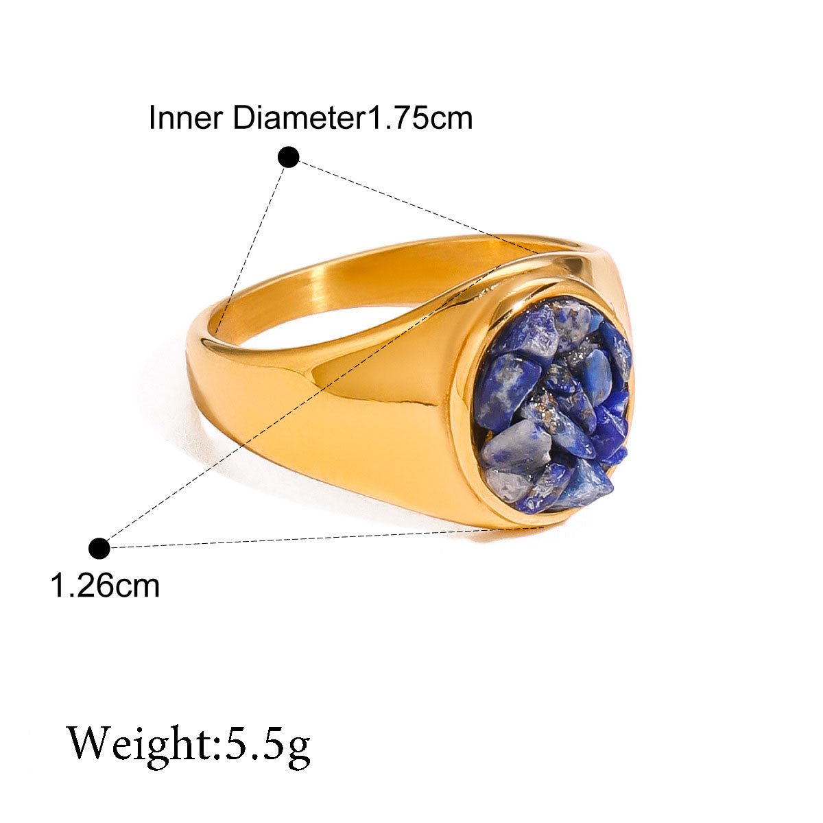 18K Gold Nature Stone Rings - Shuling Jewelry