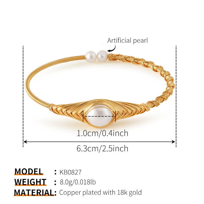 18K Gold Handmade Pearl Bracelets - Shuling Jewelry