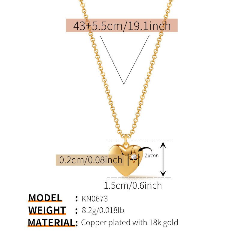 18K Gold Geometric Pendant Necklace - Shuling Jewelry