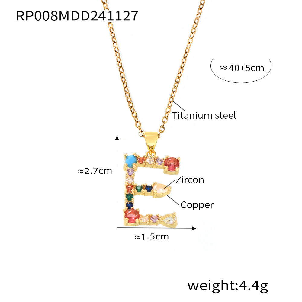 Zircon Letter Necklace