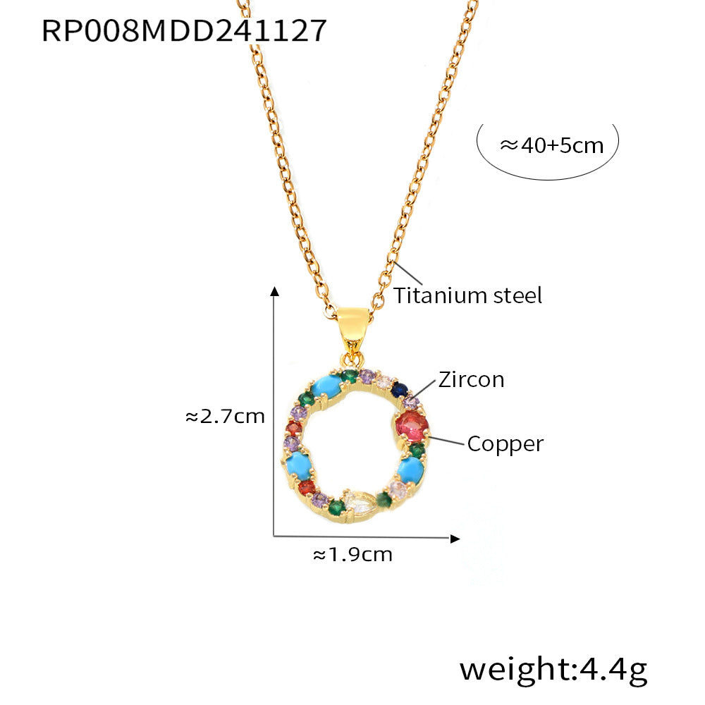 Zircon Letter Necklace