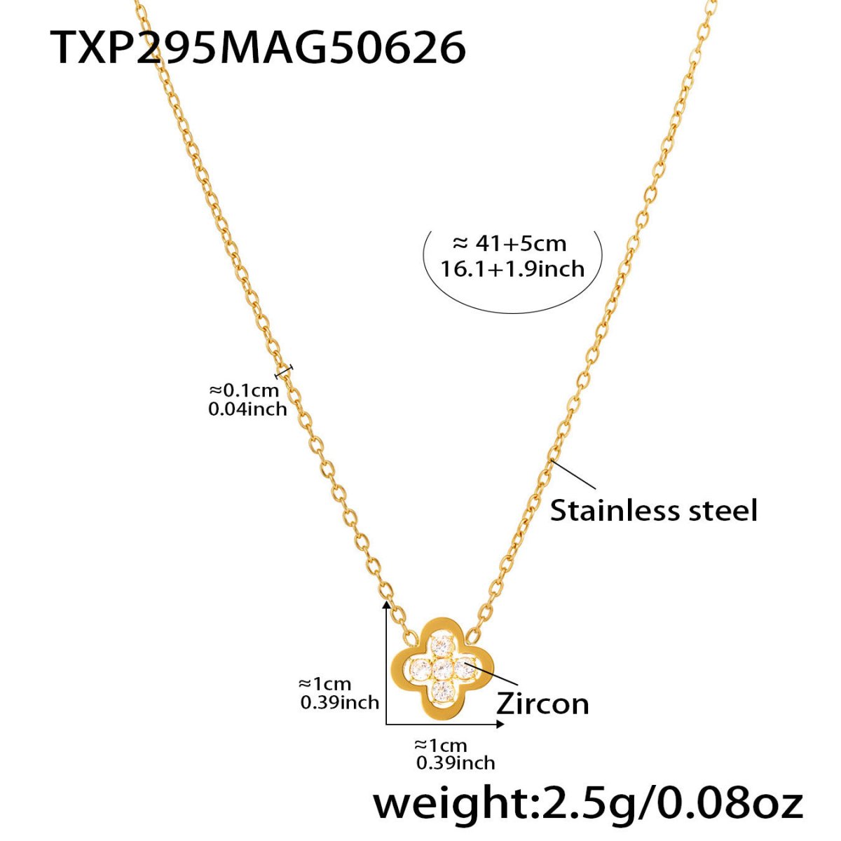 Lucky Clover 5A Zircon Titanium Jewelry Sets - Shuling Jewelry